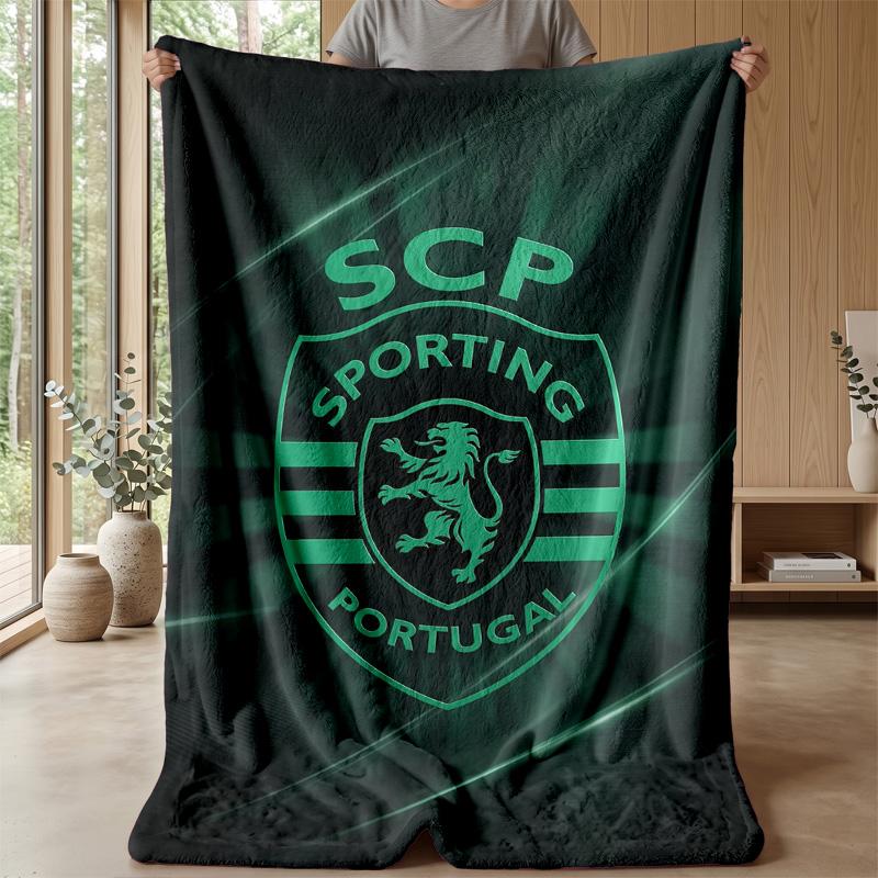 Coperta in pile di flanella morbida FC Sporting CP Leggera Accogliente Calda Coperta da divano letto Decorazione per la casa
