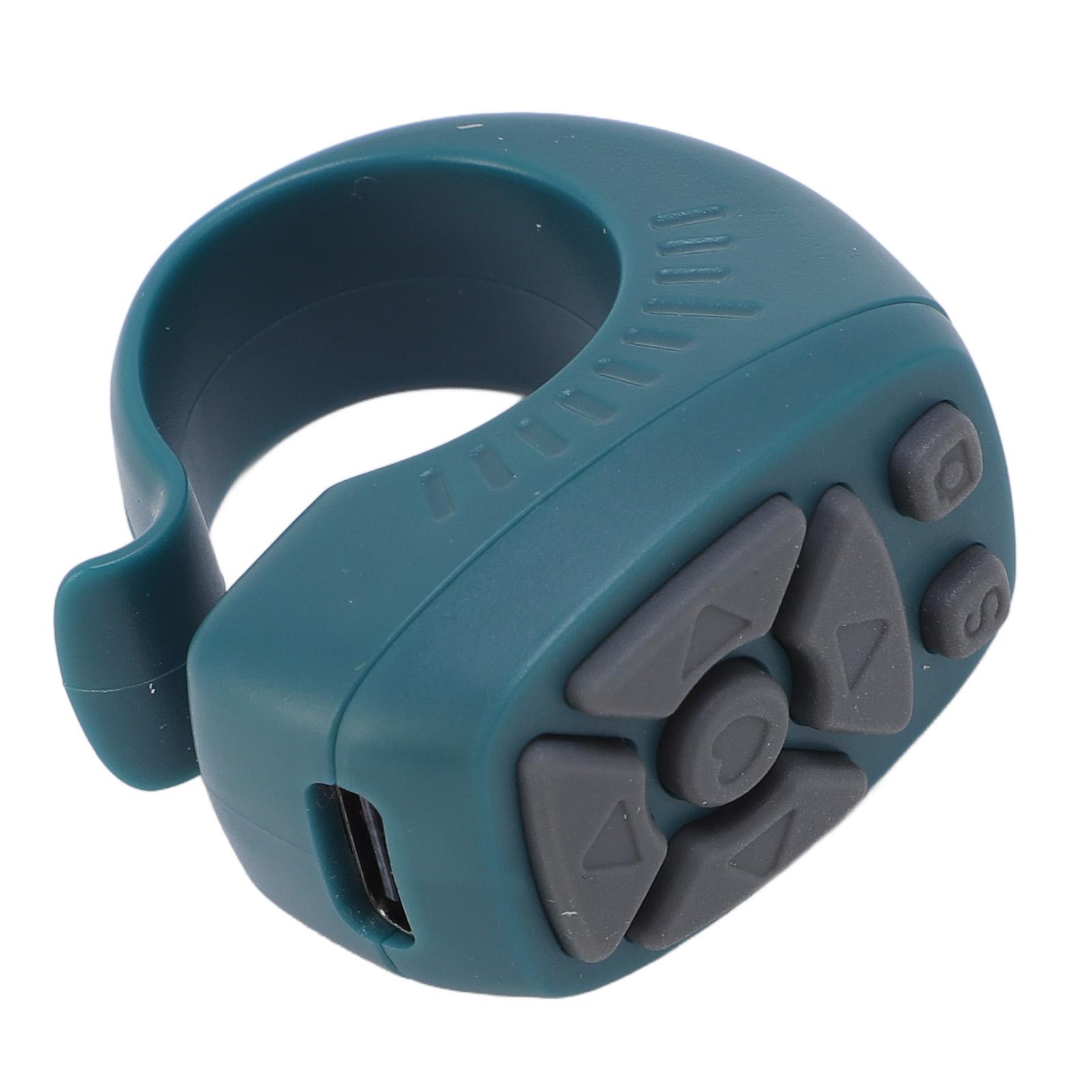 

Кольцо-пульт управления на палец, беспроводной Bluetooth-видеоконтроллер, 7 кнопок для прокрутки TikTok, темный темно-зеленого