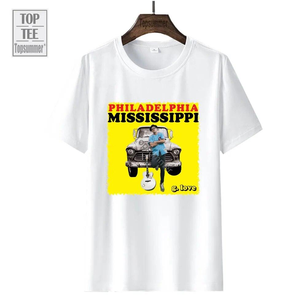 

Филадельфия Миссисипи Альбом Футболка G. Любовь и Специальный Соус Тур Футболка Унисекс Летняя Мода Черные Футболки Принт Топы Футболки XL