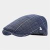Fashion Spring Summer Newsboy Caps Geometric Print Cotton Flat Peaked Cap Adjustable Casual Painter Beret Hats Men Women