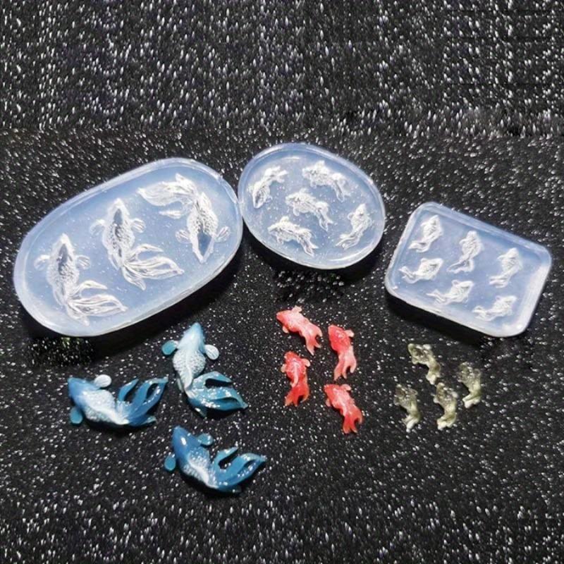 Goldfish Ornaments Necklace Mirror Silicone Molds Mini Carp Epoxy Resin Moulds Diy Craft Earrings Pendant Jewelry Making Tools