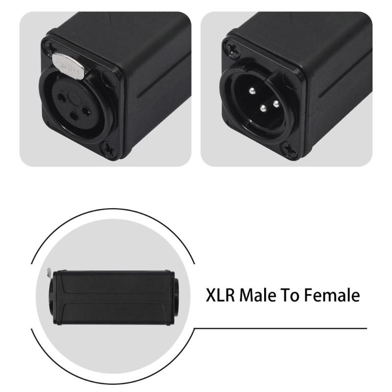 Professional 3Pin XLR Male To Female Auditory Connector for Studio Recording and Live Sound Systems