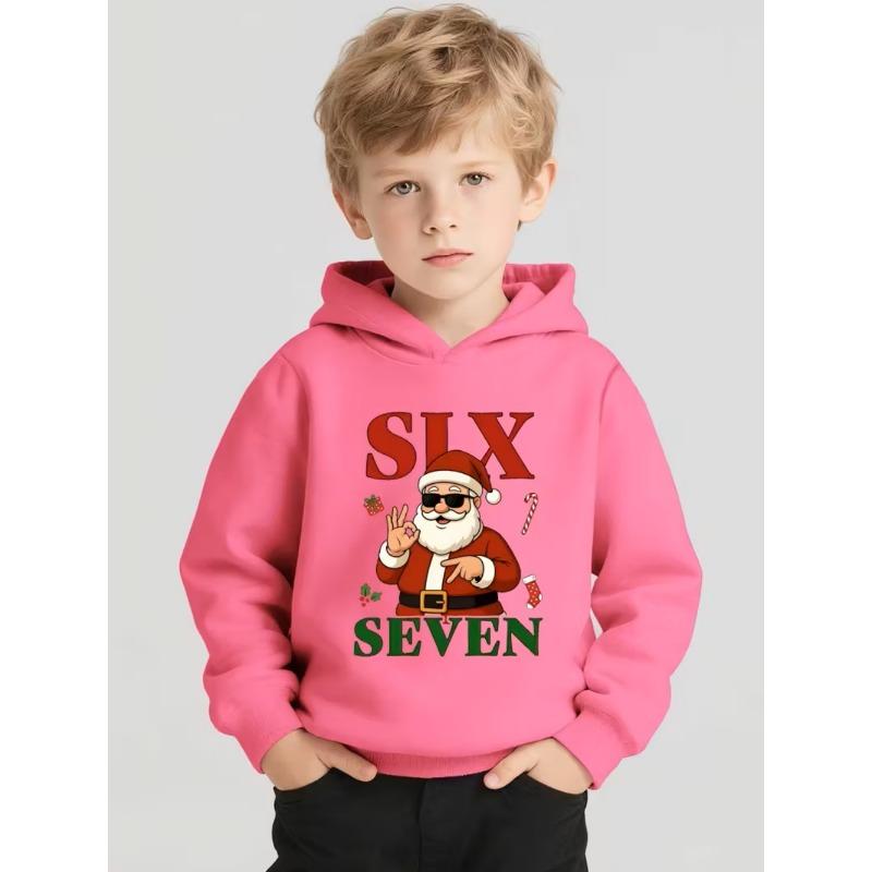 Lustiges Sechs Sieben 6 7 Meme Hoodie für Kinder Chaotischer Humor Y2k Spiel Spruch T-Shirt Weihnachtsgeschenk Jungen Oberteile Mode Kinderkleidung