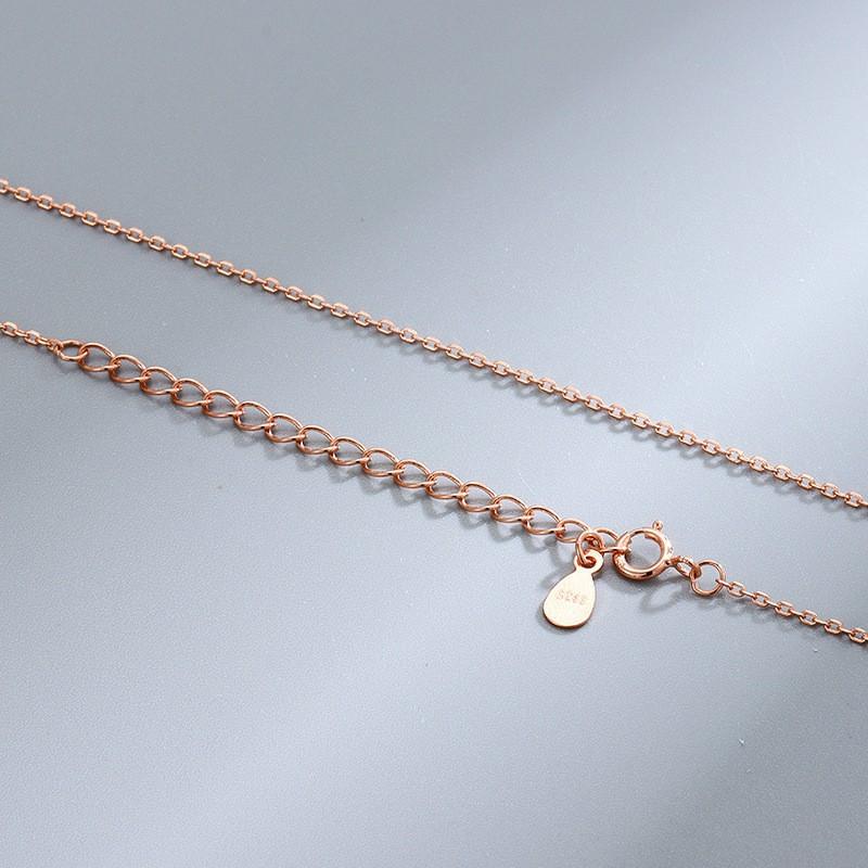 S925 Sterling Silver Gold Plated Collarbone Chain Round Beads Snake Bone Box Twisted Flower Chain Necklace Fashion Jewelry