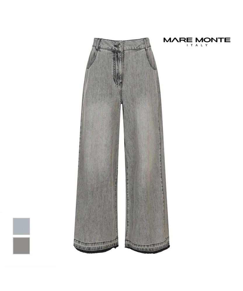 MAREMONTE Washed Hem Wide Denim Pants_M245Mdn36P0