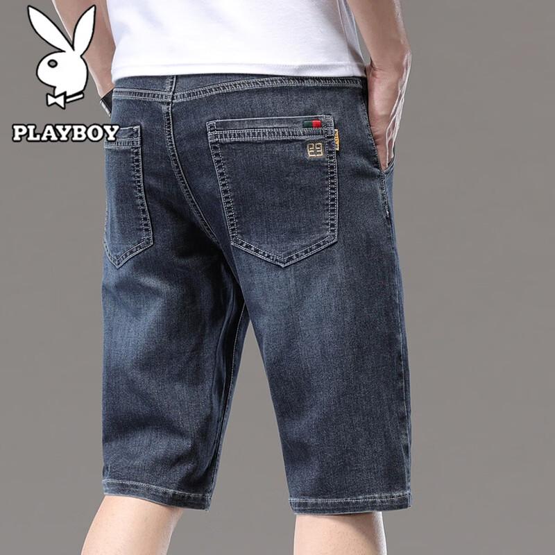 PLAYBOY Men s Summer Casual Denim Shorts 40