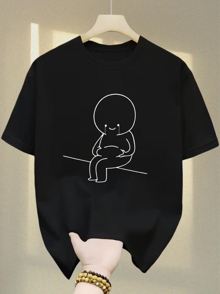 Summer Boys Girl T Shirt Kid Baby Youth Unisex Unisex Tee Oversize Streetwear Casual top funny meme Feeling Sad about Gaining Weight