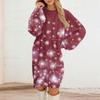 Women's Round Neck Casual Long Sleeve Plush Dresses