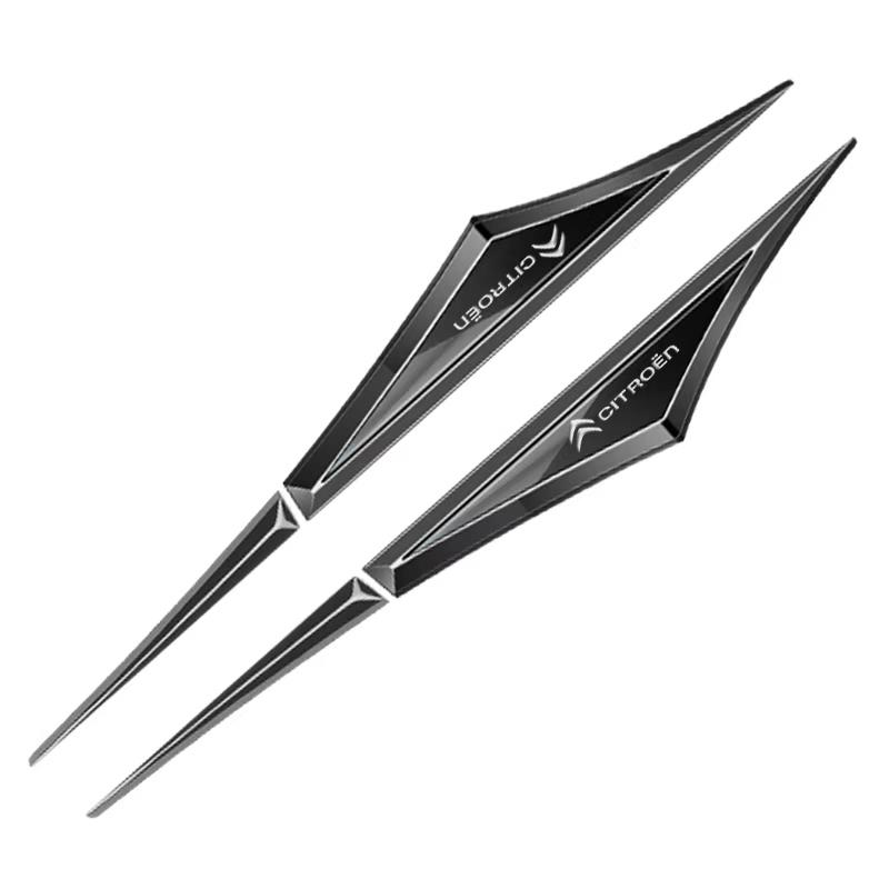 2 Stück Legierung Auto Styling Kotflügel Seite Kofferraum Emblem Aufkleber für Citroen C2 C3 C4 C4l C5 Saxo Xsara Picasso Ds3 Ds4 Elysee Berlingo