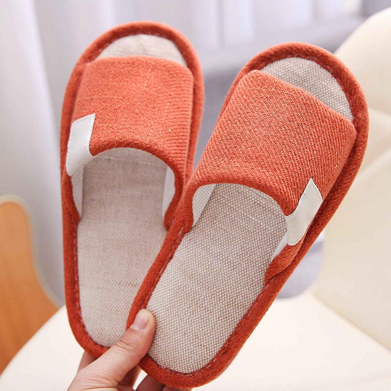 Four Seasons Non-Slip Linen Slippers for Men and Women - Indoor, Wear-Resistant, Comfortable Home Footwear