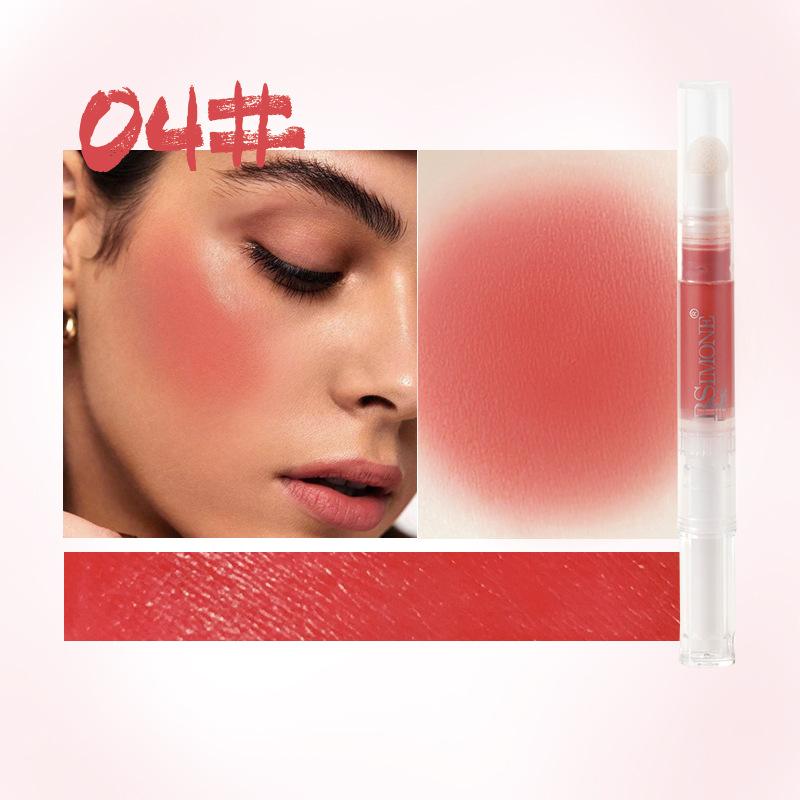 Bsimone 2G Liquid Blusher Cheek Blusher Cheek Stay Easy To Apply Long-Lasting Skin Tone Sponge Brush Head 04