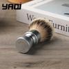 Yaqi Heavy Metal Handle Silvertip Badger Hair Shave Brush for Men Shaving