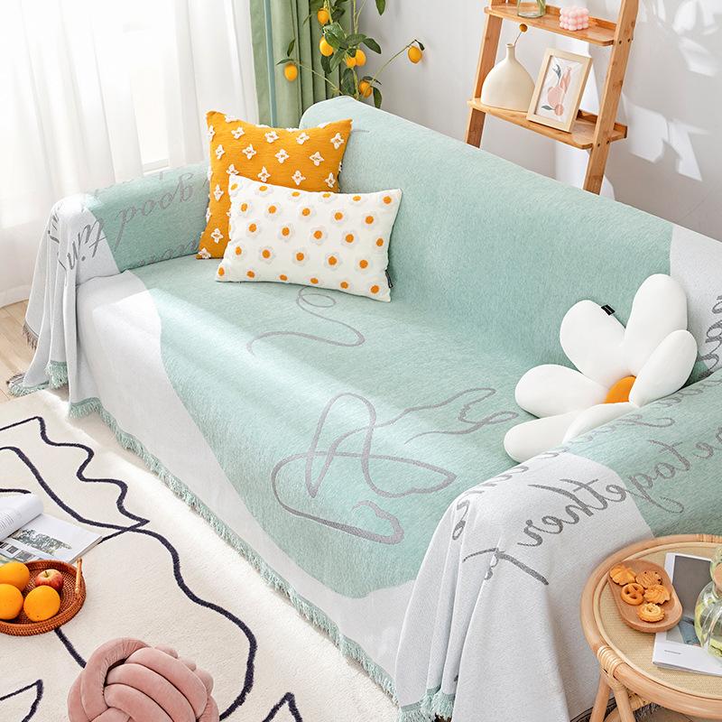 

Двусторонний чехол для дивана, полный чехол, ткань, новый чехол в стиле Ins, полотенце, чехол для дивана, полотенце на спинку, универсальный коврик 180*130cm