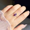 Double Heart Adjustable Chain Ring Exquisite Minimalist Zirconia Chain Rings Stackable Simple Women Link Chain Ring Daily Wear