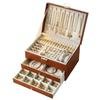 Three-Layer Leather Jewelry Box with Lock - Large Capacity, Dustproof, Multifunctional Storage