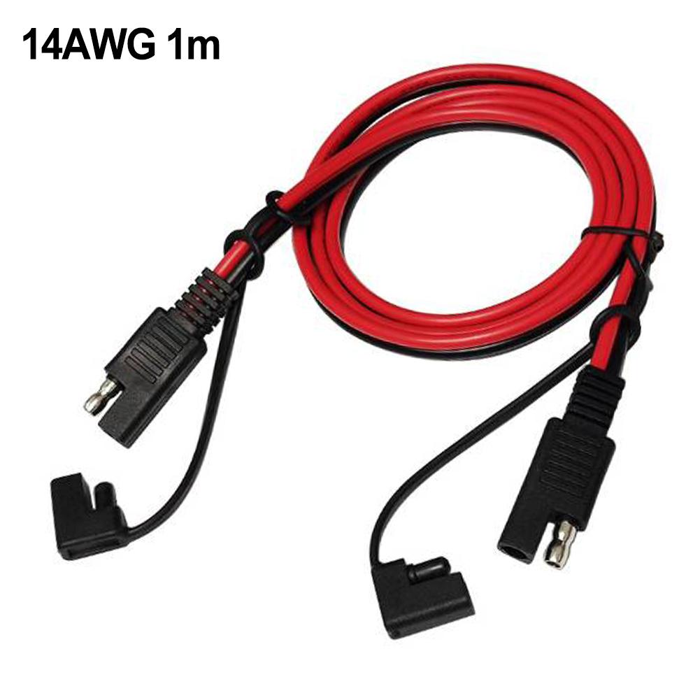 1pc 0.5/1/2m SAE Extension Cable 14AWG Wire Gauge Quick Disconnect Wire Harness For Solar Panel Accessories