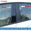 Glossy Black Car Door Window Center B C Pillars Post Middle Column Cover Trim Mirror Effect Sticker For Honda Civic FD 2006-2011