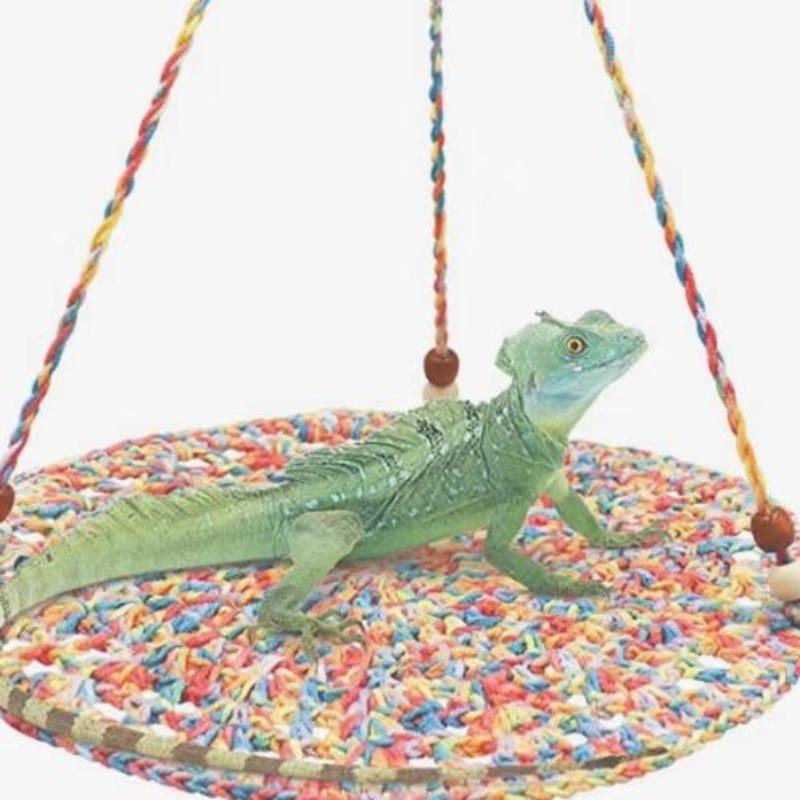 Geckos Eidechsen Hängemattenkissen Kleintierspielzeug Sommerbett Schaukel Eidechsen Terrarien Lebensraum Dekoration