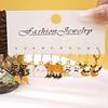 Fashionable Halloween Pumpkin Black Cats Dangle Earrings Festival Charm Syurdy Alloy Jewelry Accessory for Parties