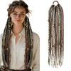 15 pramenů Boho styl Pletený culík Paruka Vlasová šňůrka Háček na boxovací copánky Čelenka Denní použití