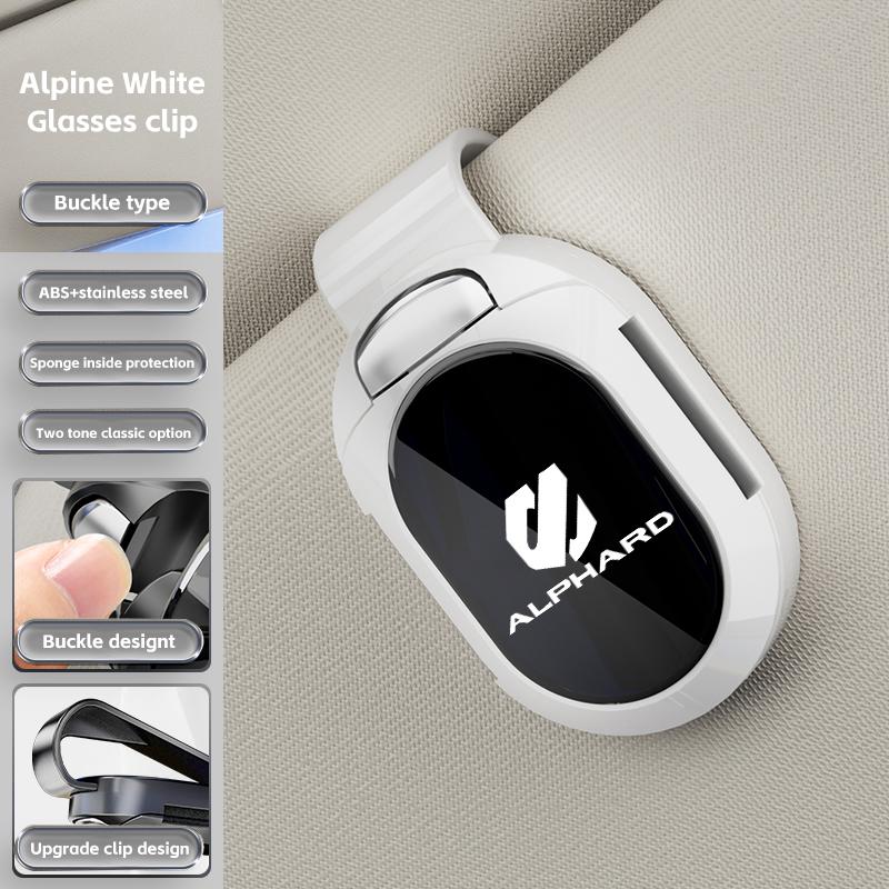 Sunglasses Holder Eyewear Clip Car Ticket Card Holder Eyeglasses Clip Cars Glasses Holder for Toyota alphard Car Accessories
