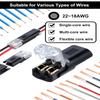 50pcs Double-Wire Plug-in Connector with Locking Buckle Pluggable LED Wire Connector 2 Pin 2 Way Universal Compact Wire