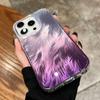 Luxury Aurora Laser Gradient Feather Case For iPhone 16 15 14 13 12 11 Pro Max Bling Dream Glitter Clear Shockproof Bumper Cover