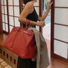 Yijinyuan Lychee Pattern Platinum Bag 35 Large Business Commuter Leather Large-capacity Luggage Travel