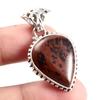Natural Mahogany Red Obsidian 925 Solid Sterling Silver Gift Pendant 1.5" s7U65