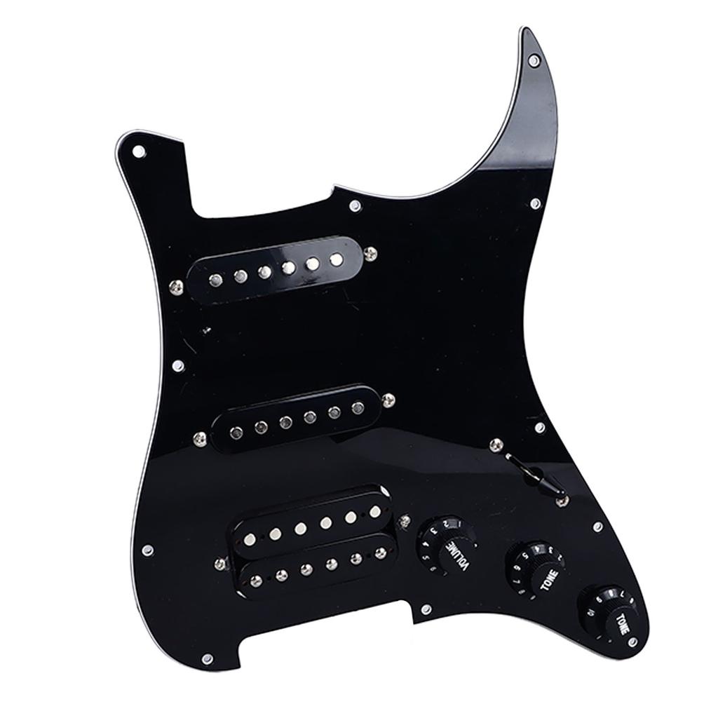 E-Gitarren-Schlagbrett Kunststoff und Metall E-Gitarren Geladenes Schlagbrett mit Tonabnehmer SSH15 Schwarz