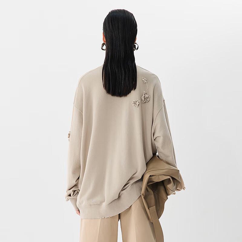 JNBY 2025 Spring Loose Fit Cotton Sweatshirt