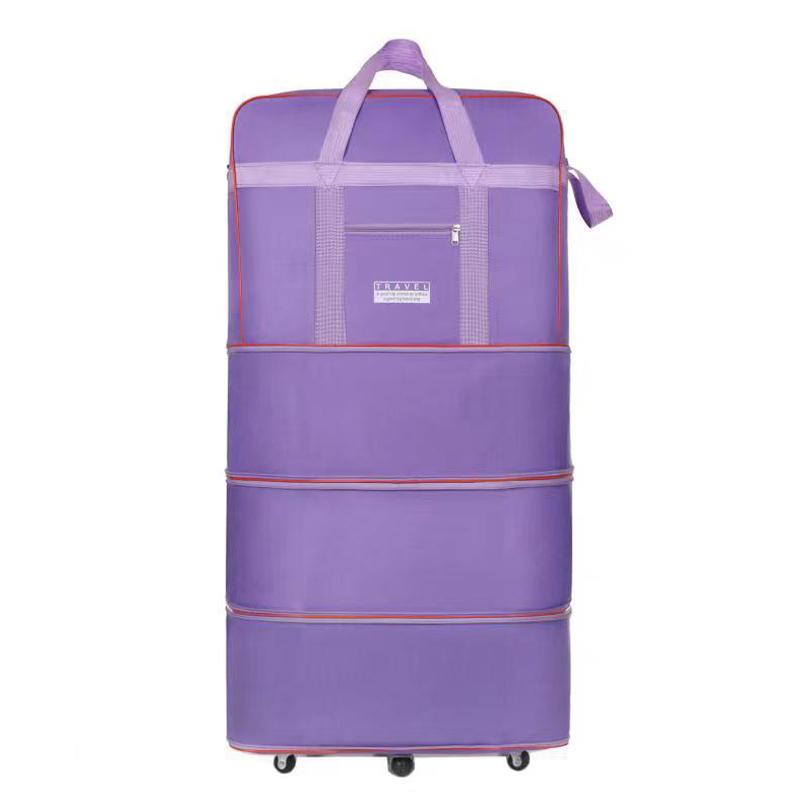 

Складная дорожная сумка чемодан универсальное колесо ящик для хранения путешествия за границу авиаперевозка большая вместимость выдвижная багажная сумка фиолетовый