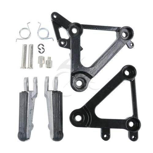 Motorcycle Front Footrests Foot Pegs Footpeg Set For Honda CBR400 NC23 1988-1989 чёрный