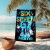Personalized Customized Proof Beach Towel with Six Seven Pattern - Soft, Absorbent,quick-drying,perfect Swimming,camping&bathing