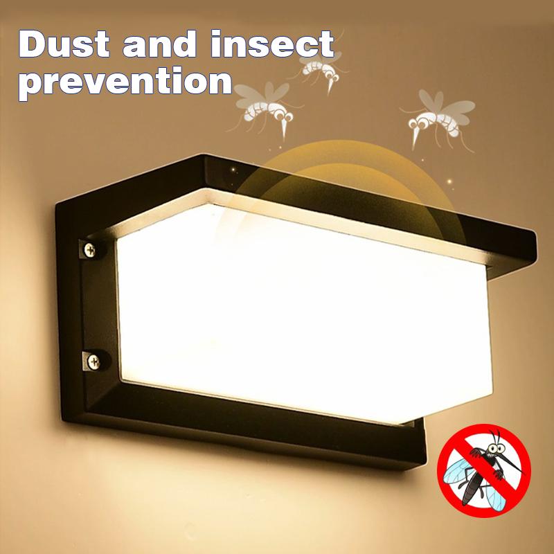 Outdoor Waterproof Wall Light LED 15W Radar Sensing Indoor Bedroom Living Room Outdoor Porch Wall Light Garden Decorative Light