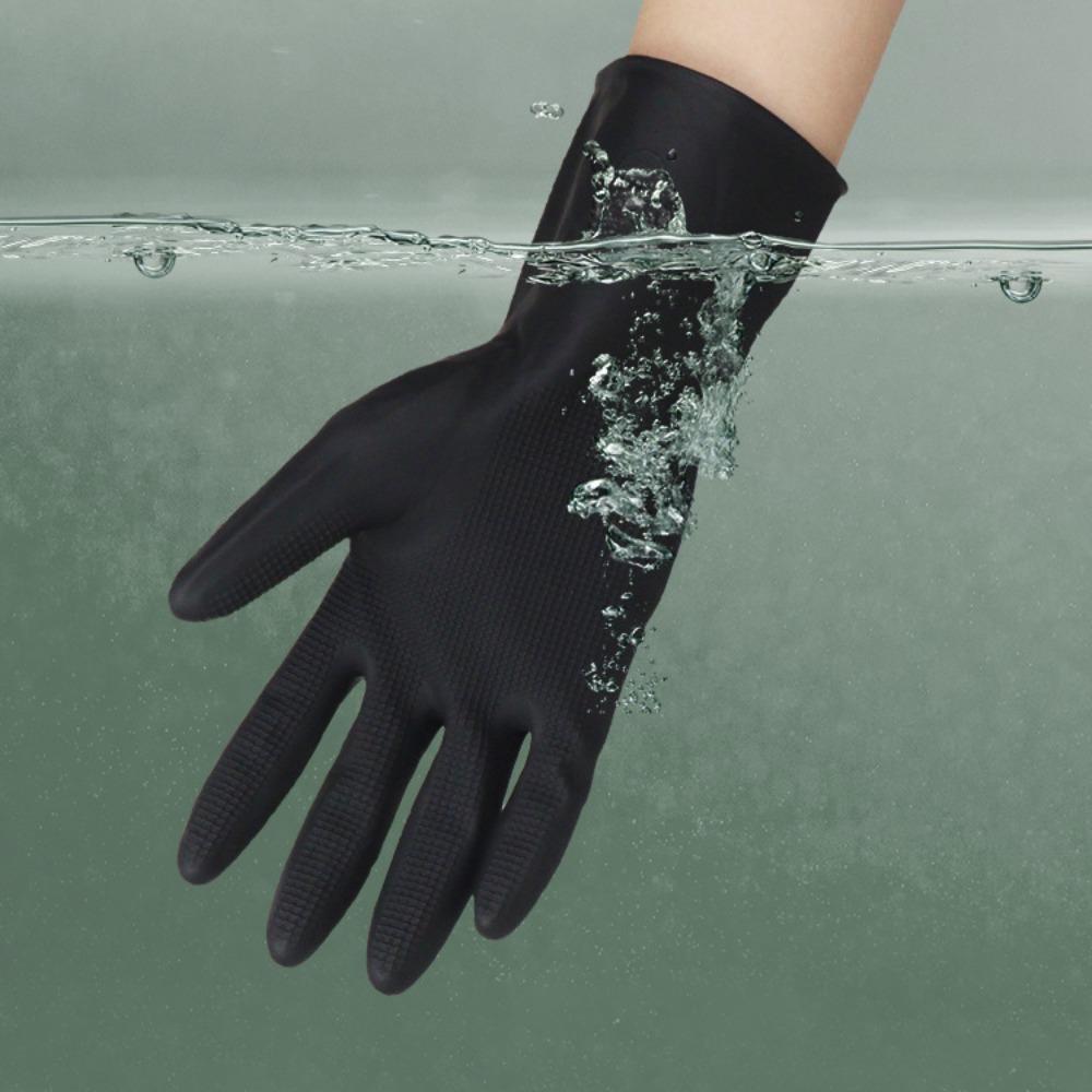 1Pair Anti-slip Hairdressing Coloring Gloves S/M/L Thicker Rubber Gloves Hair Dyeing Gloves