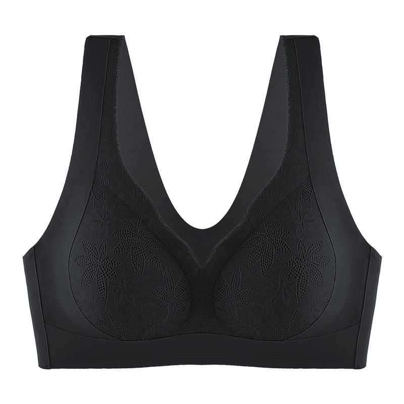 Lace-Edged Wireless Minimizer Bra for Young Women - Molded Cup Design