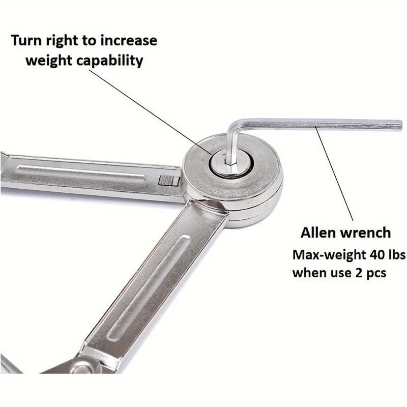 Lid Support Hinge Soft Close Satin Nickel Folding Stay for Home Furniture Toy Storage Secure Safe Furniture Support