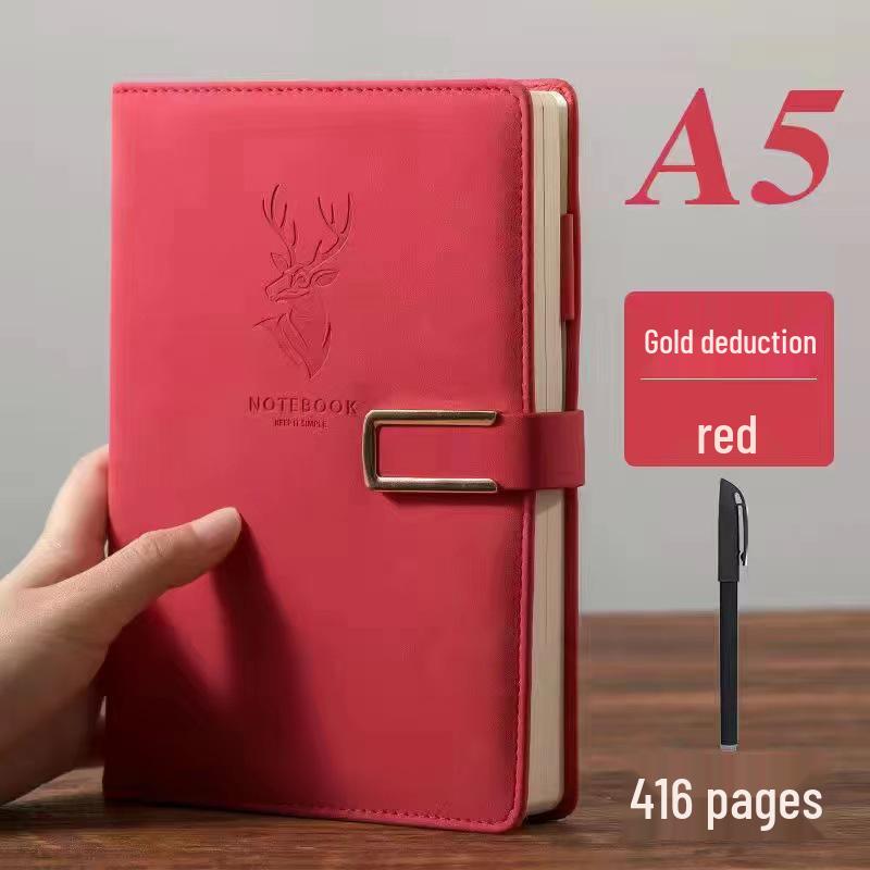 Блокнот А5 в кожаной обложке, очень толстый: Университетский дневник и бизнес-планировщик