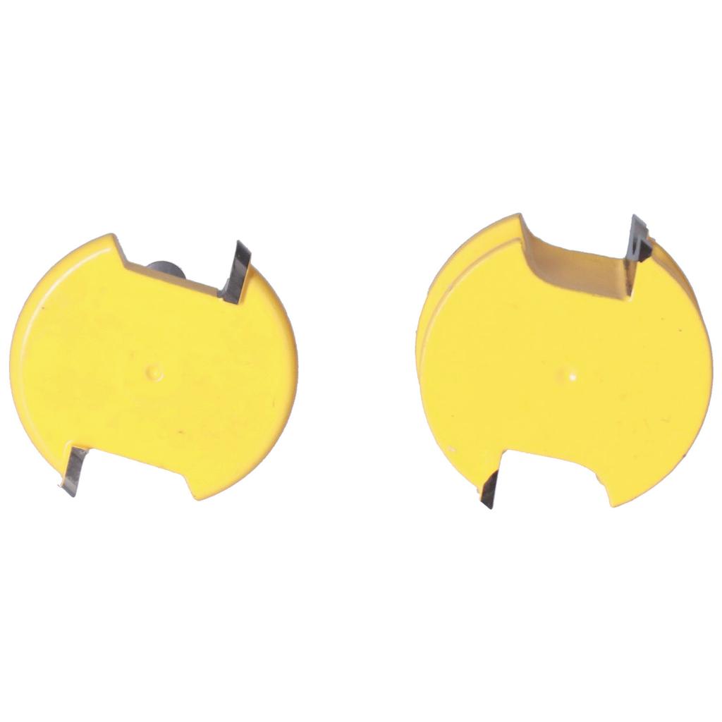 2 Stück Fräser-Set 1/4 Zoll Schaft Silber Gelb Perlenverbindung Fräser für Holzbearbeitung