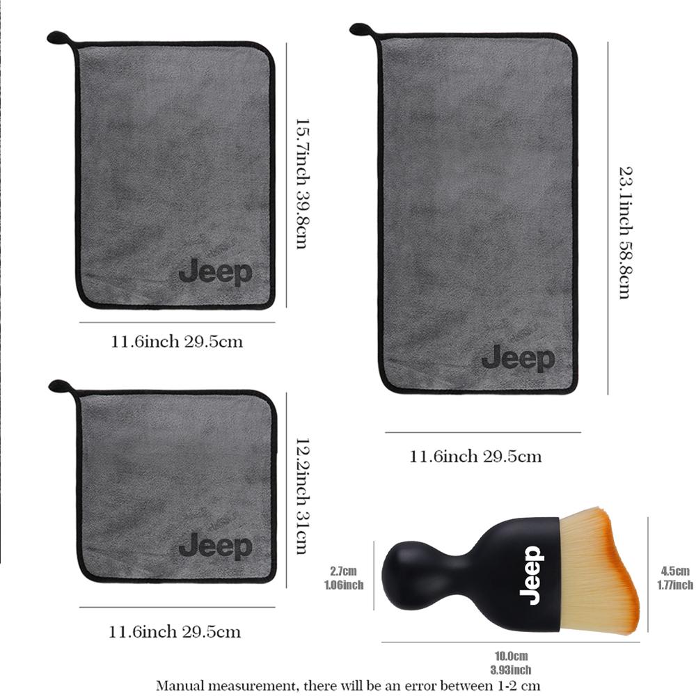 Car Interior Cleaning Soft Brush Wash Towel Wipe Dry Cloth For Jeep Compass Renegade Grand Cherokee Wrangler JK Patriot Rubicon AKO1