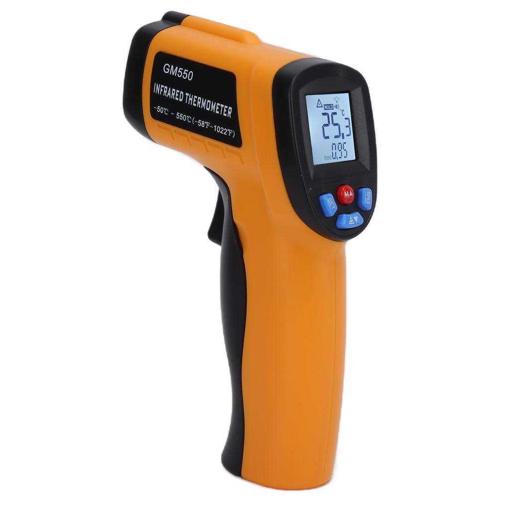 GM550 Thermometer LCD Industrial Digital Thermometer with Infrared Aiming High Accuracy and Large