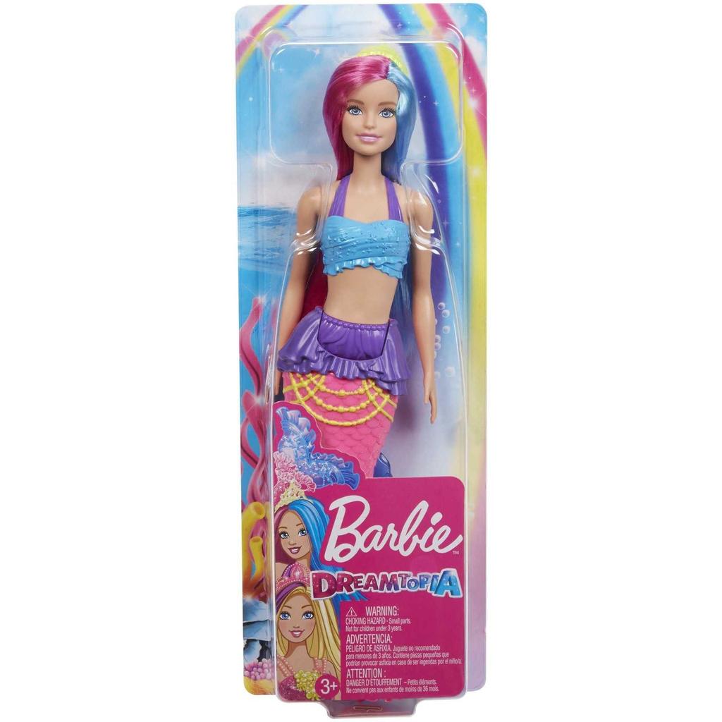 Barbie Mermaid Pink & Blue Dress-Up Doll (Ages 3 and Up) GJK08