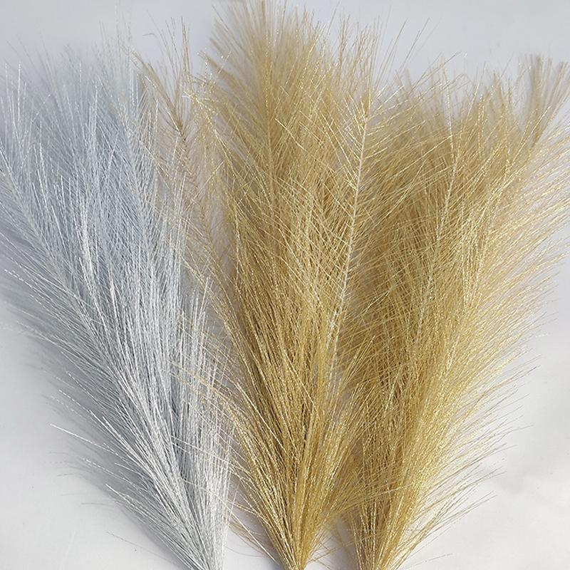10 st 35 cm fluffigt pampasgräs konstgjorda blommor falsk växt simulerad vass bukett boho bröllopsfest heminredning