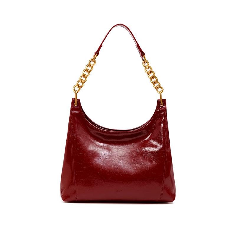 Premium Tote Bag Large Capacity Women's Bag 2025 New Shoulder Armpit Bag Red Wedding Bag Bridal Bag Tide