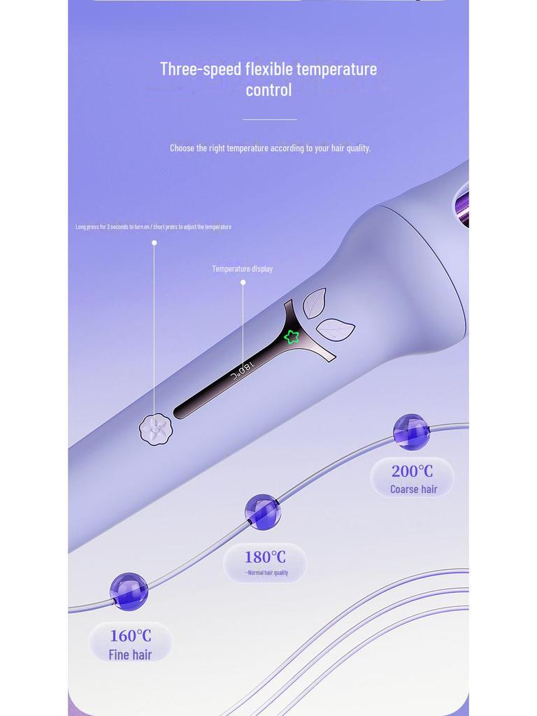 Negative Ion Automatic Curling Iron - Hair-Friendly Groove Wave Perm.