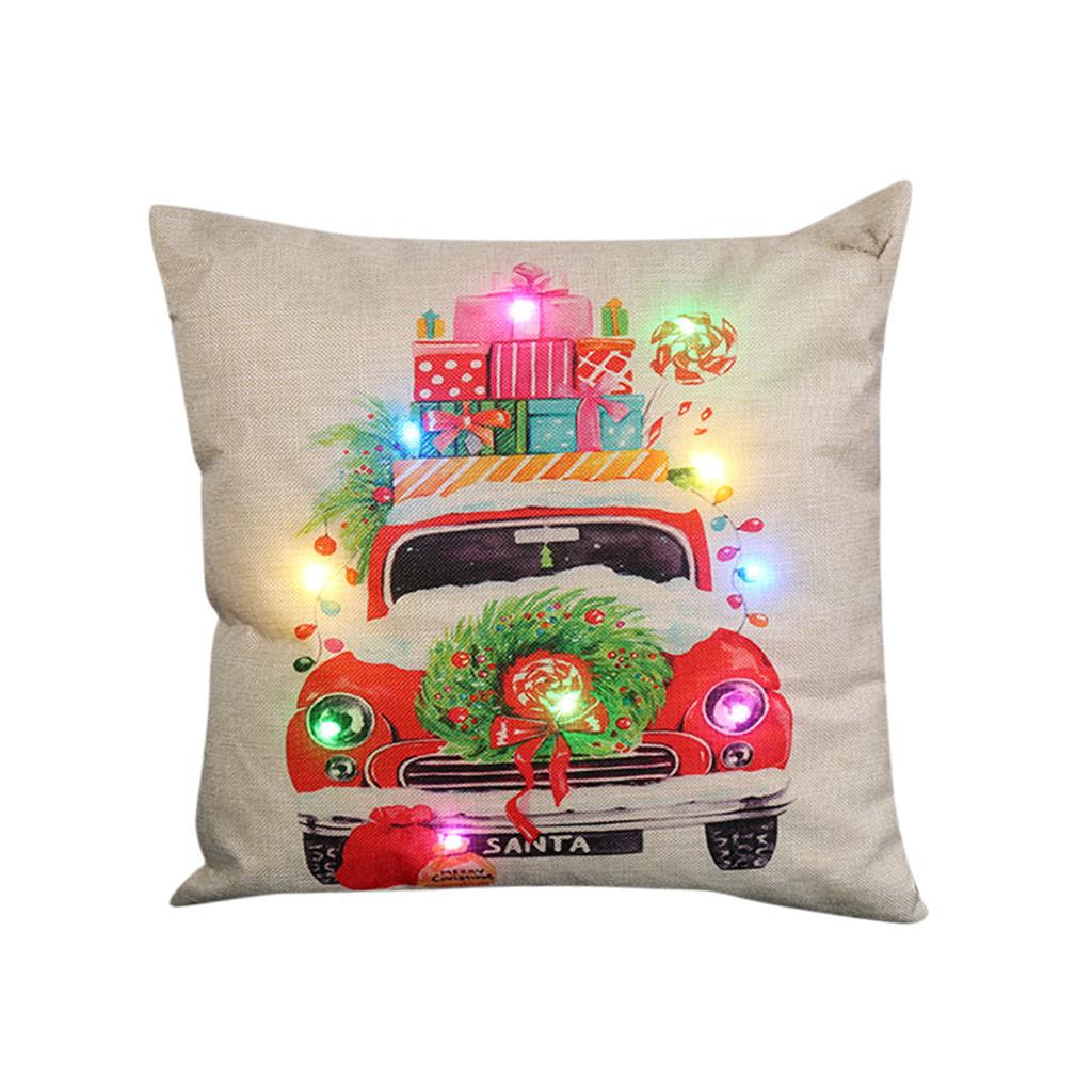 led christmas pillows