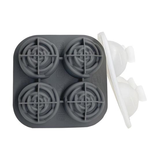 Rose Flower Silicone Ice Square Mold for Cube Tray 9-Cavity Chocolate Candy Flexible F