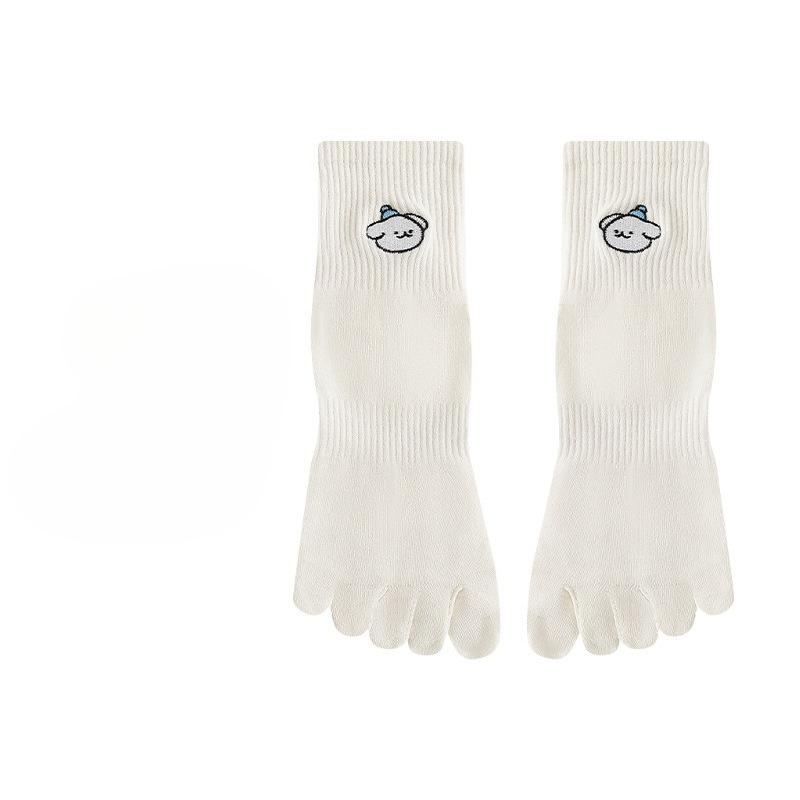 Spring and Autumn Five-fingered Socks with Granular Glue On The Soles of The Feet, Sweat-absorbing and Anti-slip Toe Socks, Boneless Yoga Socks