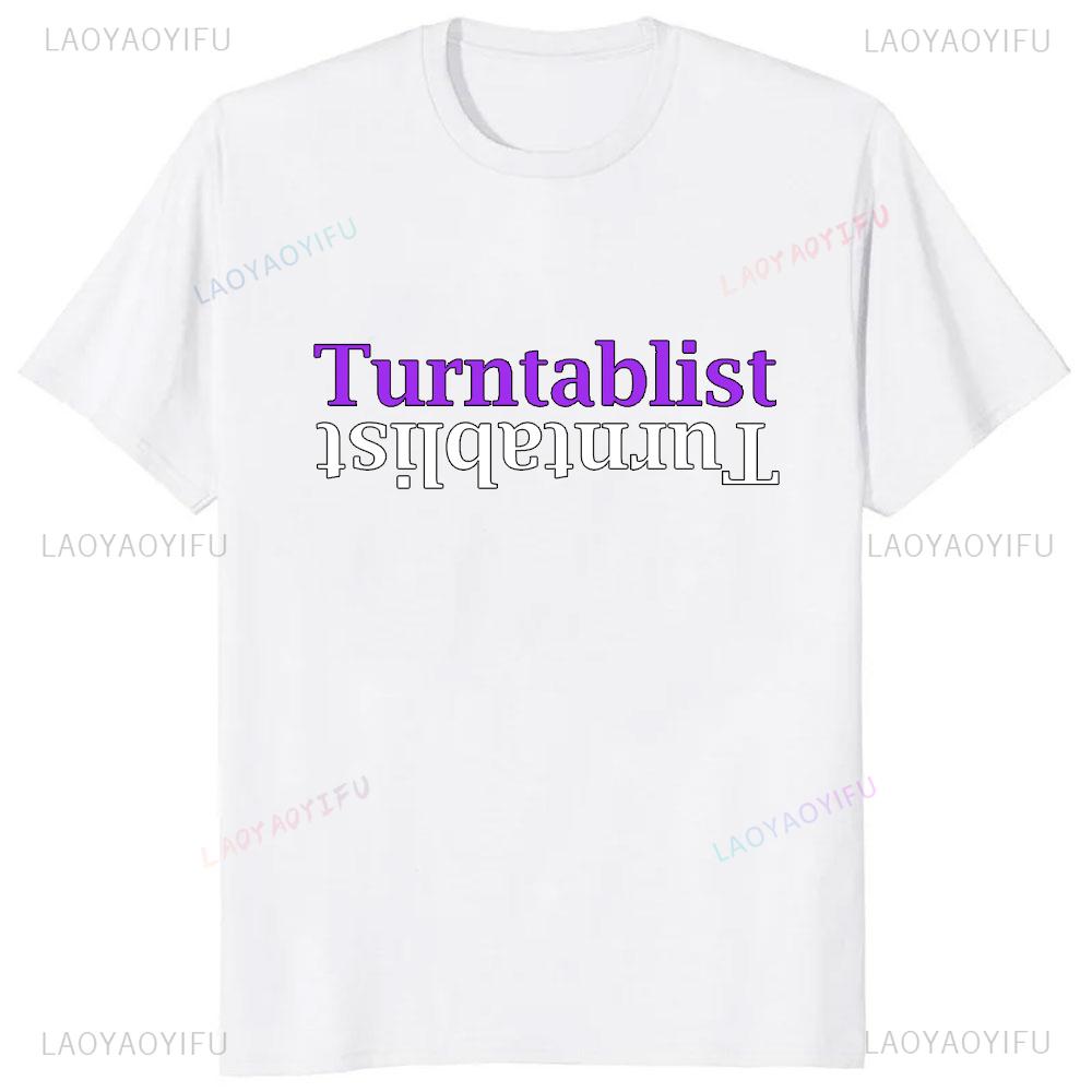 New Arrival Technics Dj Turntable Music House Printed T-shirt Techno Electronic Hip Hop Graphic T Shirts Streetwear Summer Tees